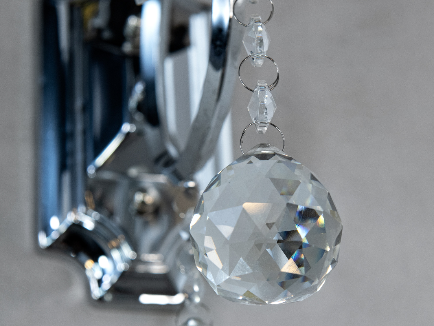 Однорожкове бра в класичному стилі, хром