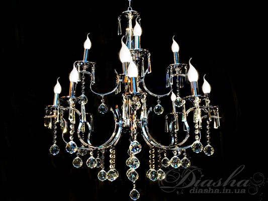 Имеются также 2 цвета колпаков: белый и черный,  бра на 1 и 2 лампочки и  люстры на 5, 6, 8, 12 лампочек
