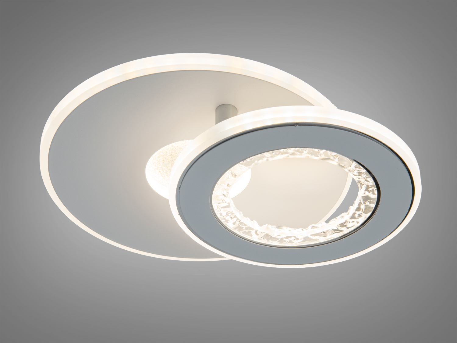 Білий LED світильник Diasha «таблетка», 36 Вт для до 6 м². Накладний монтаж, керування настінним вимикачем, матовий дифузор з акриловою окантовкою.