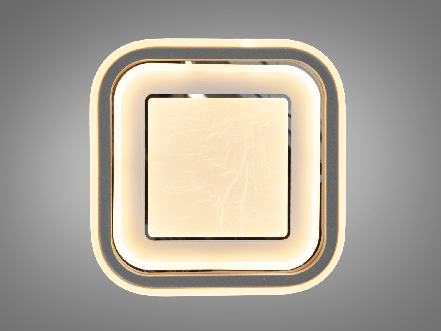 Стельова лампа з матовим покриттям, квадратна форма, інтегроване світлодіодне освітлення для рівномірного розподілу світла.