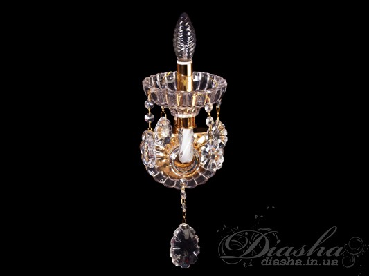 Класичне бра з кришталевими підвісками