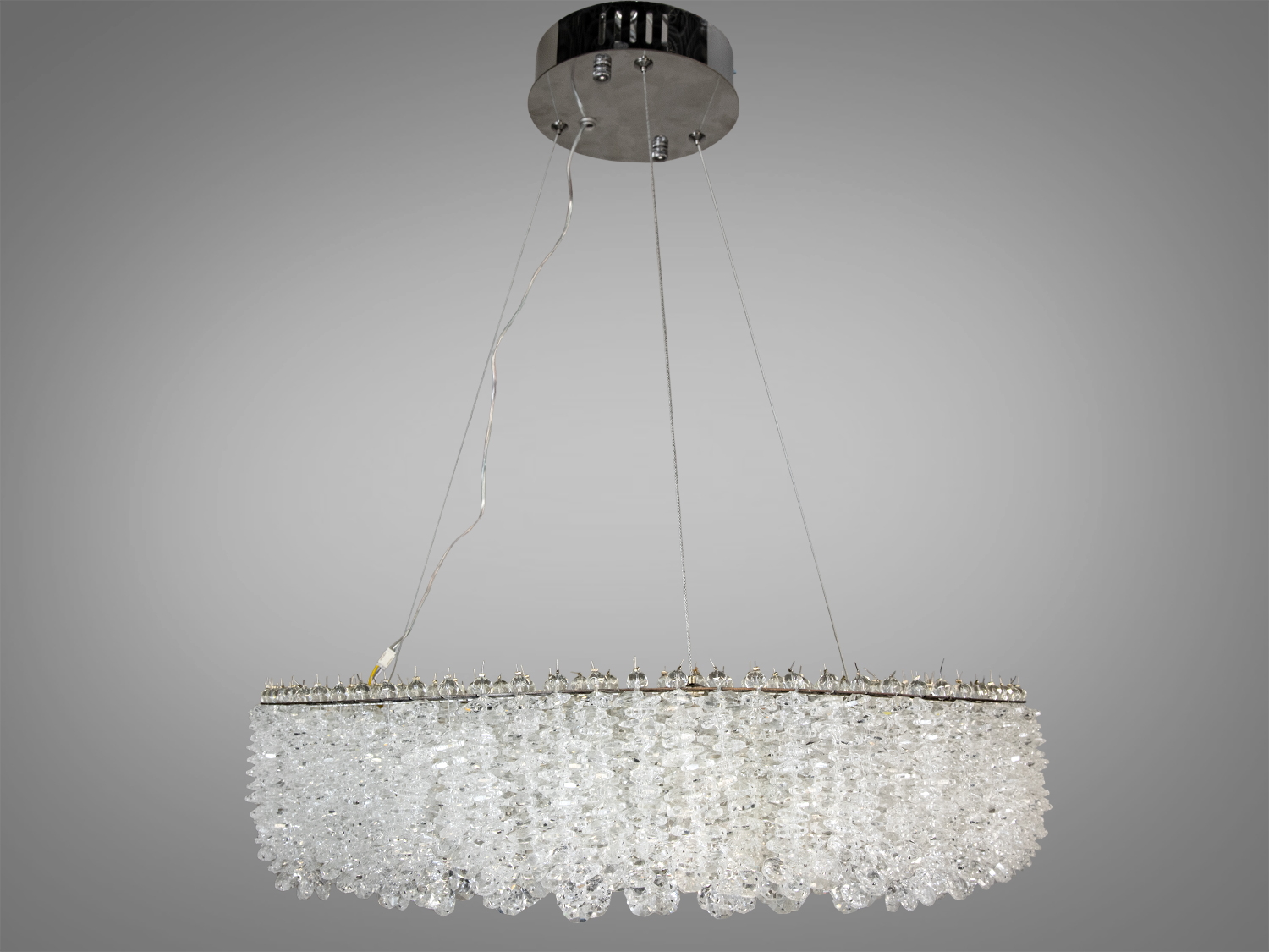 Підвісна люстра 505-хром кришталева світлодіодна 30Вт