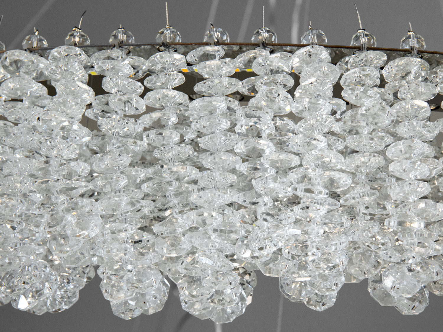 Підвісна люстра 505-хром кришталева світлодіодна 30Вт