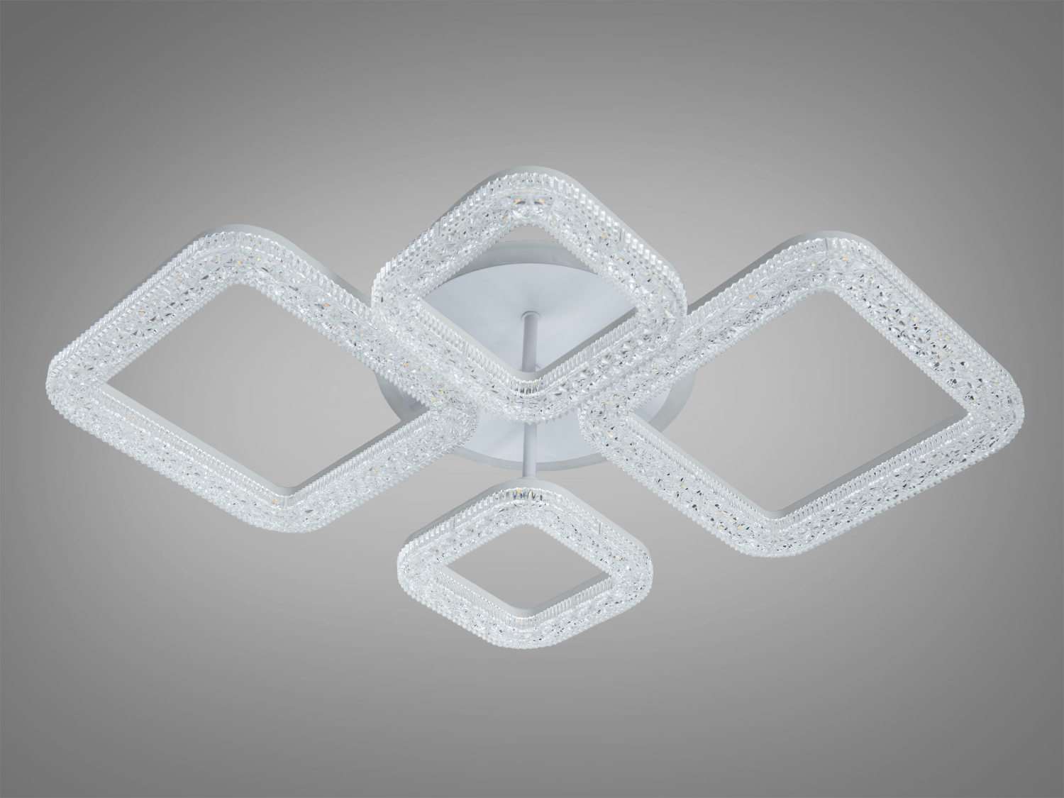 Люстра LED Квадрати біла 70Вт пульт CCT 4 модулі