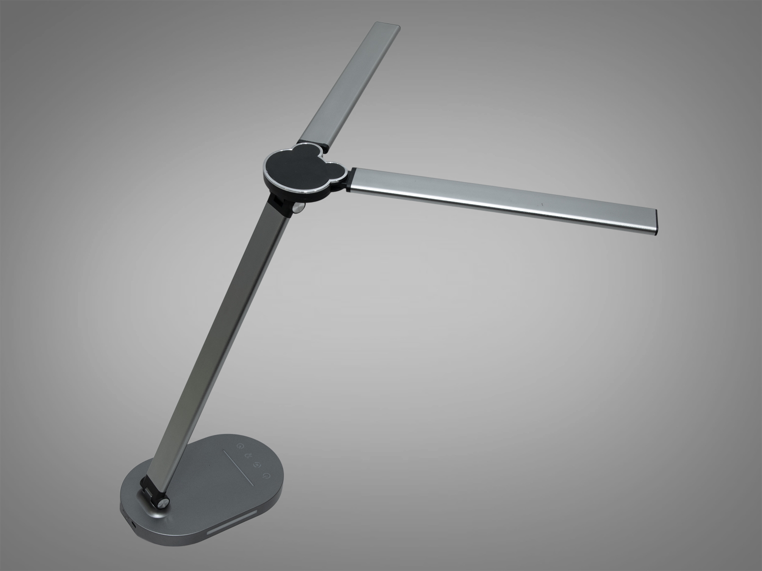 Настільна LED лампа сірий димер таймер нічник 14 Вт