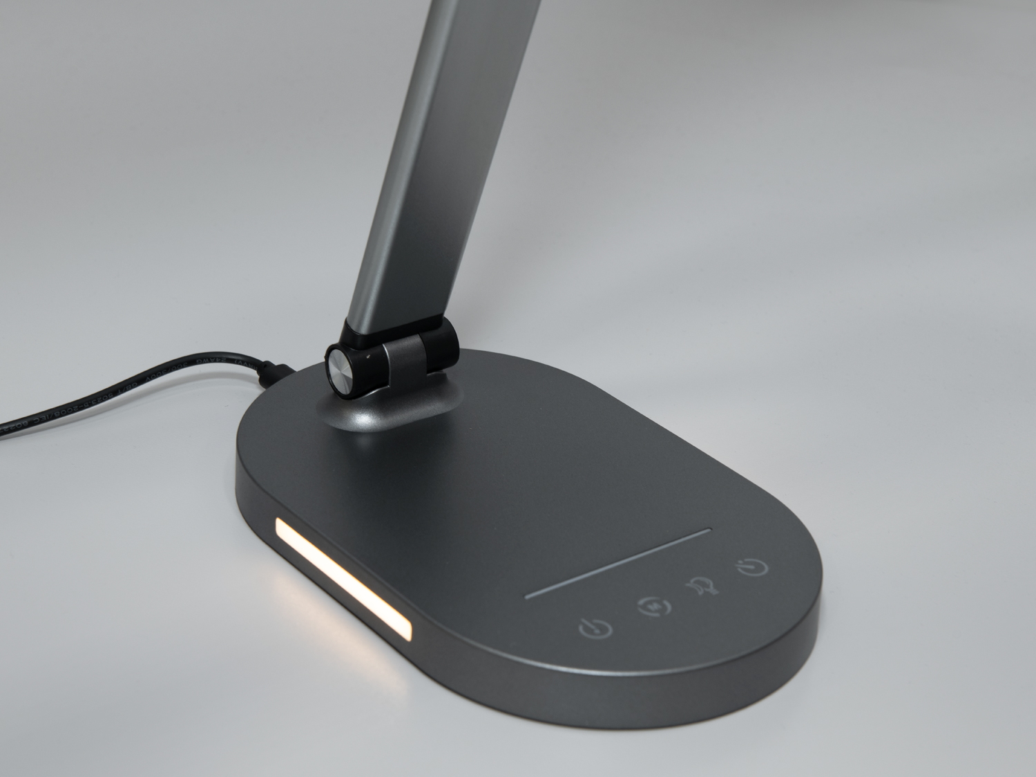 Настільна LED лампа сірий димер таймер нічник 14 Вт