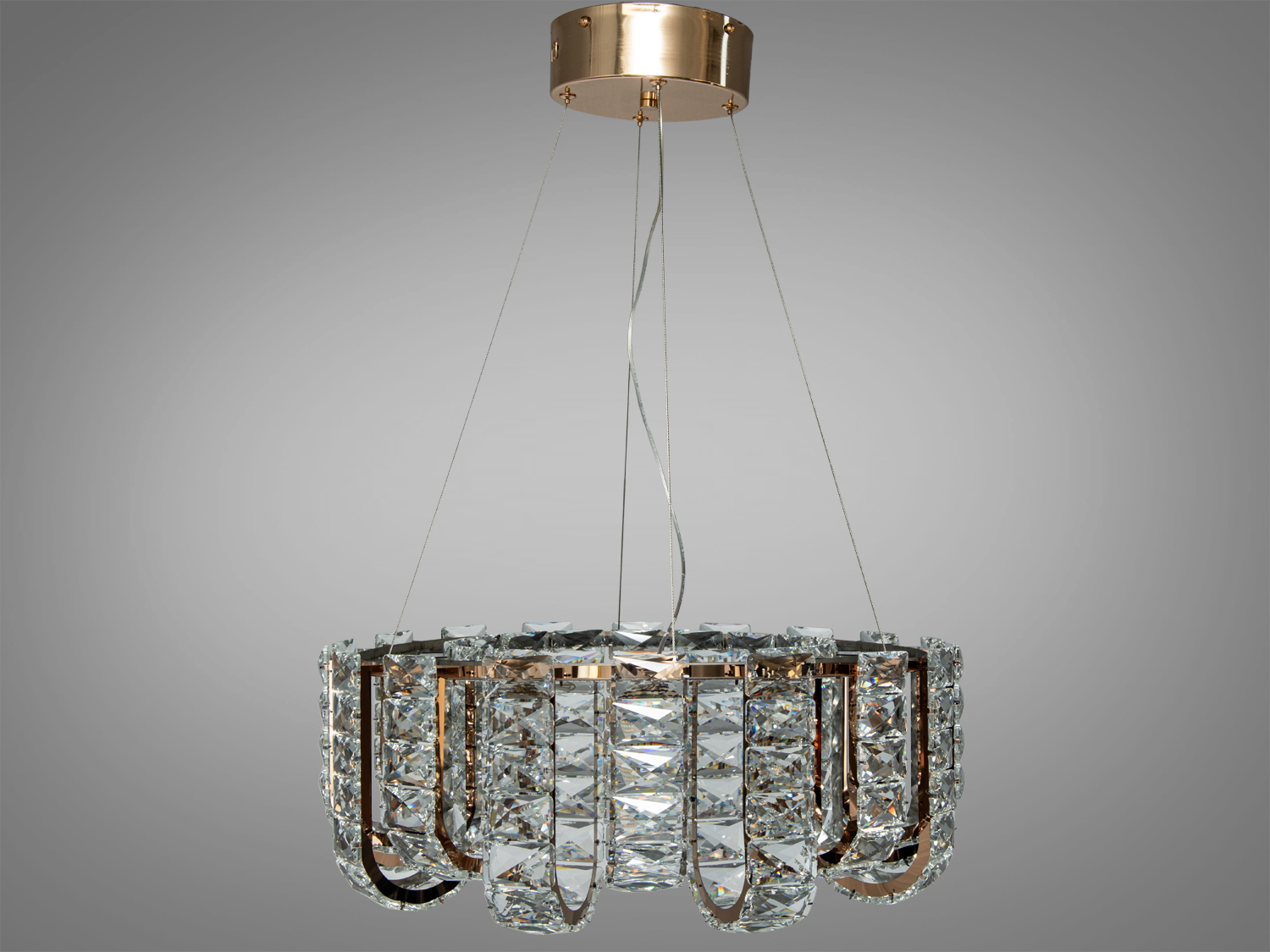 Люстра підвісна LED Diasha золото 85Вт з пультом