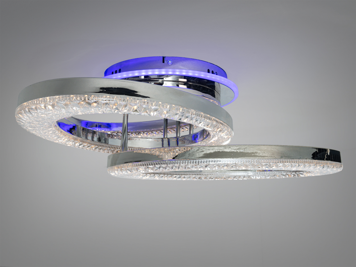 Люстра стельова LED чорна 54 Вт з пультом