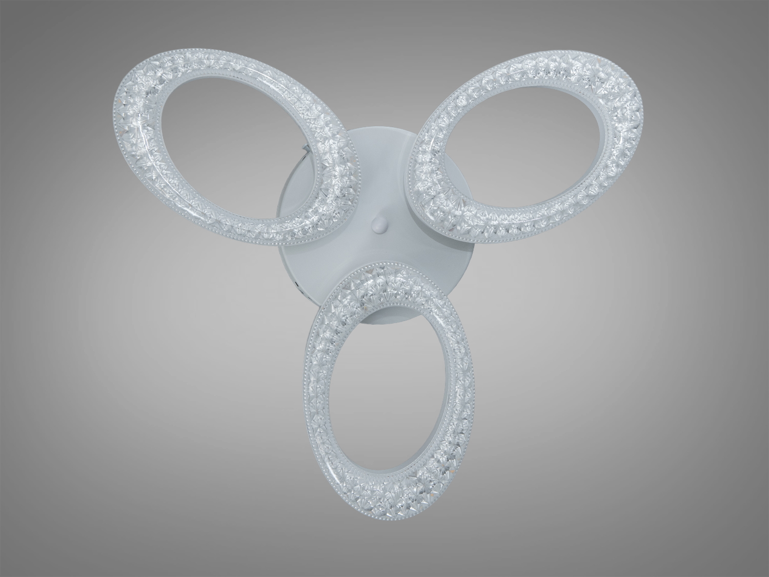 Стельова LED люстра біла 33W 3 модулі пульт 6 м²