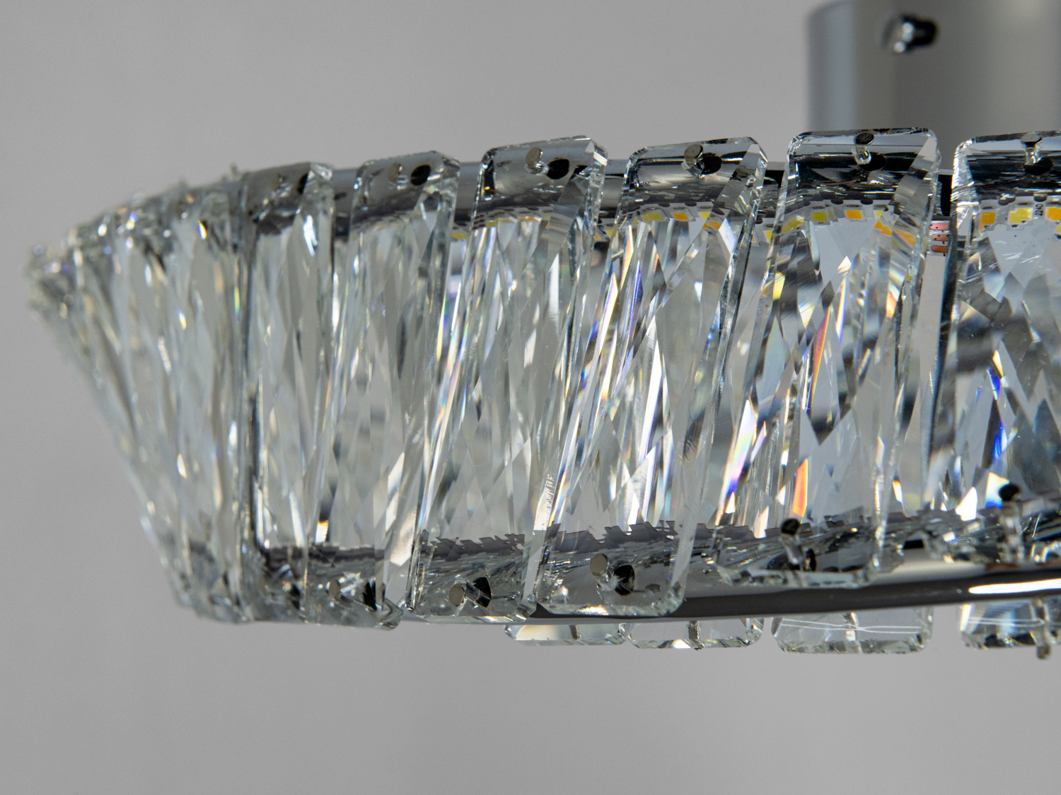 Вишукана світлодіодна люстра із кришталю , 55Вт, хром