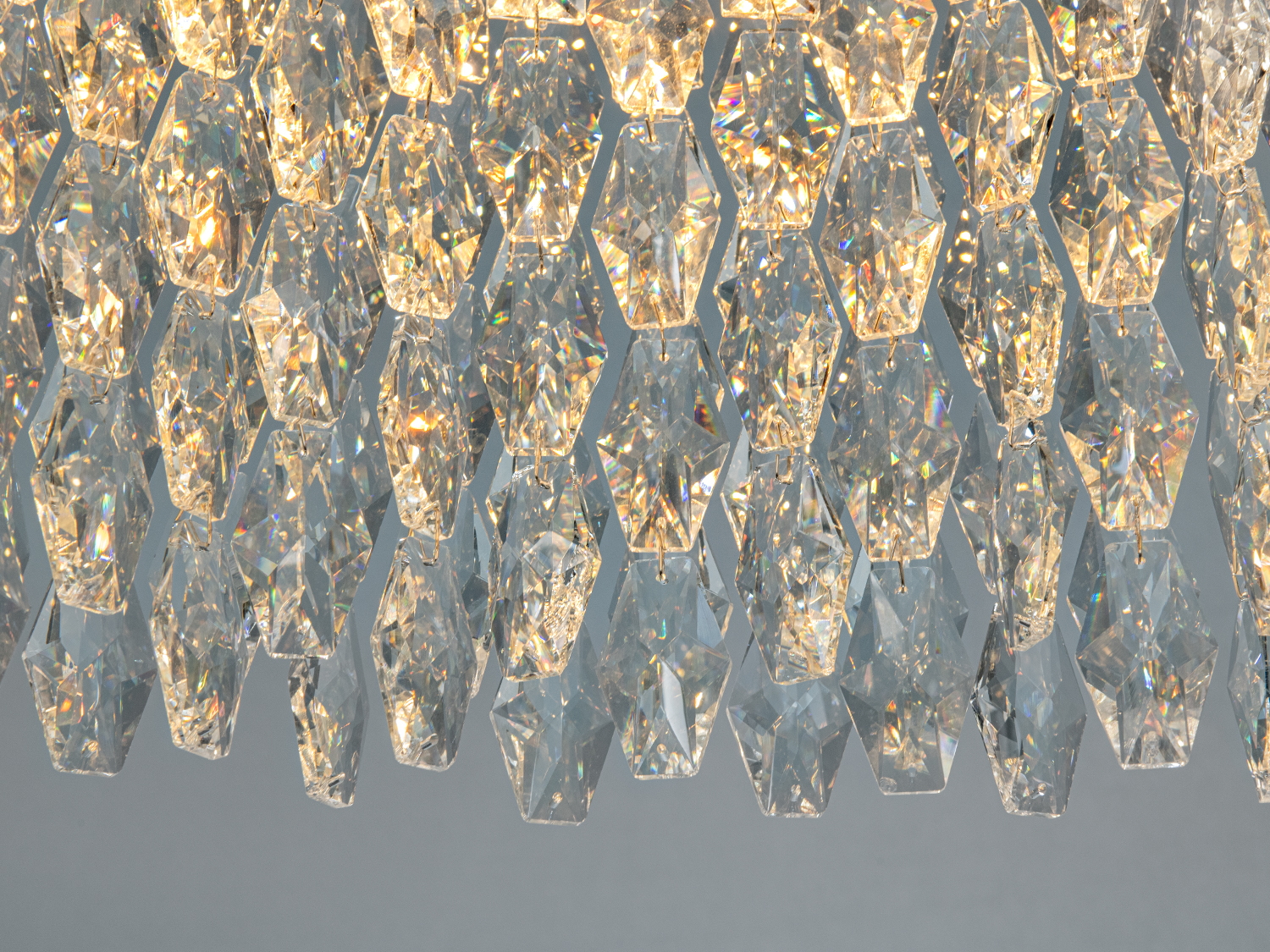 Світлодіодна люстра три кільця хром 66 Вт 11 м²