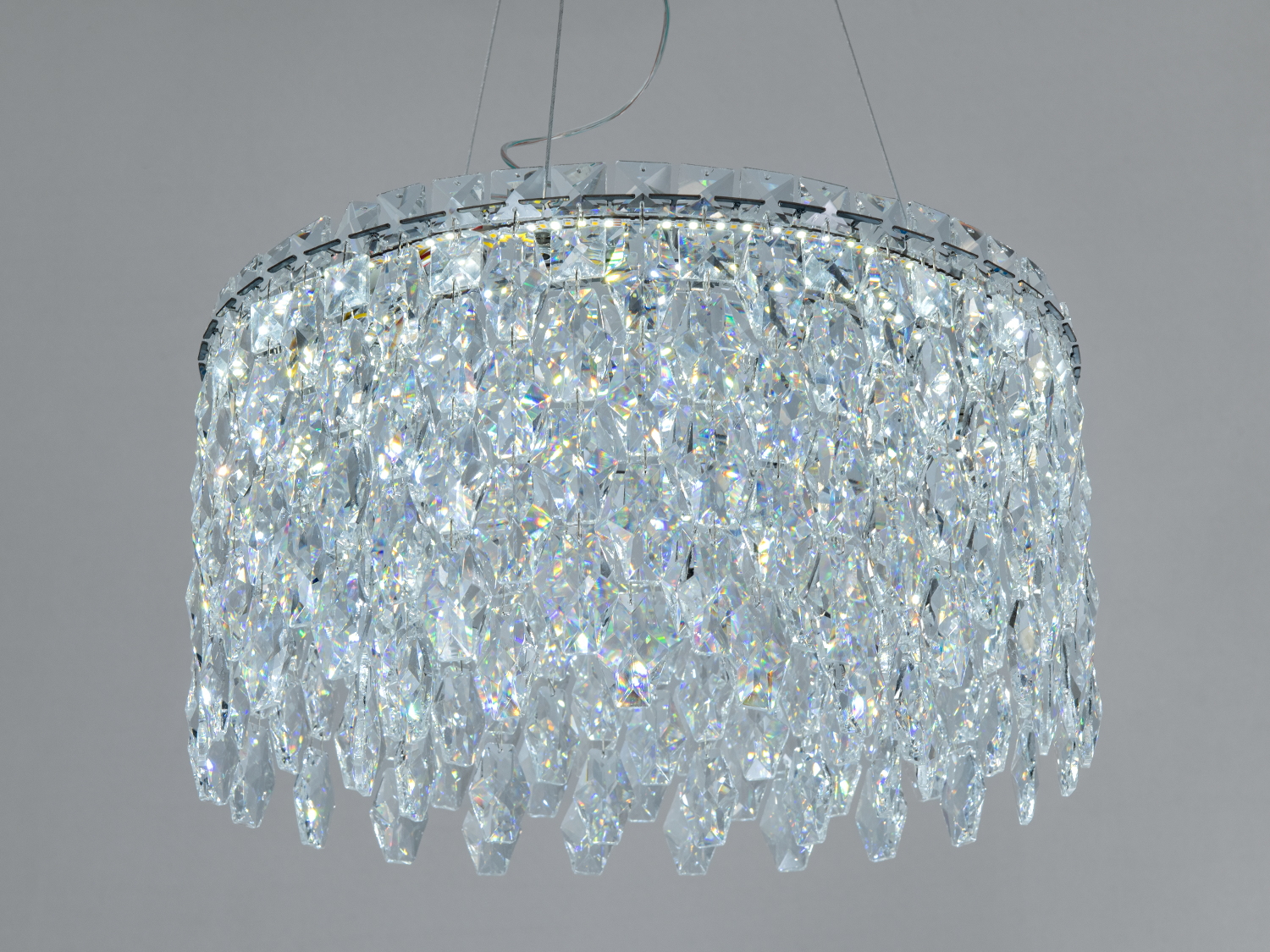 Підвісна люстра LED хром 52Вт 3200–6500К 2860 лм