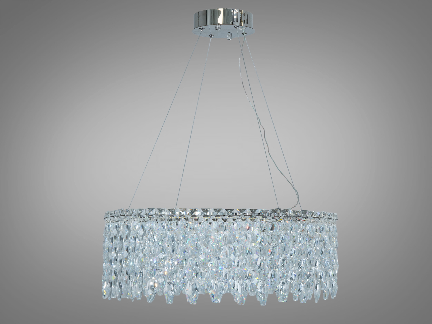 Підвісна люстра Diasha LED хром кришталь