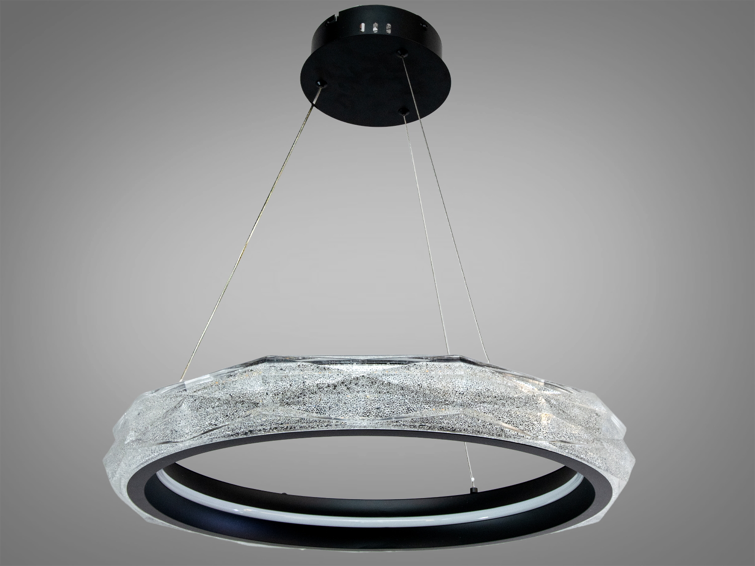 Світильник підвісний з прозорим акрилом, круглий дизайн, дистанційне керування, підходить для освітлення кухні.