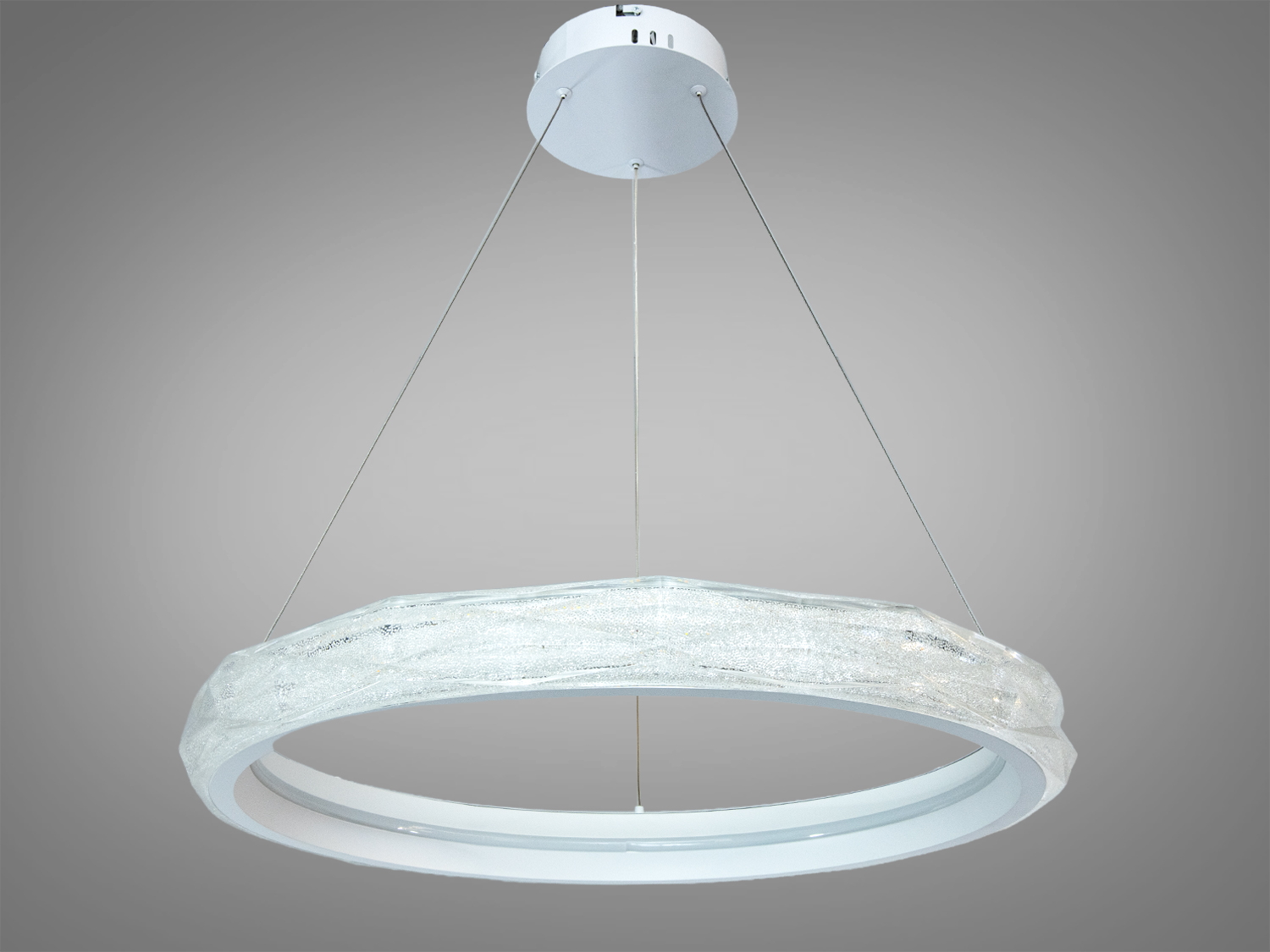 Підвісна LED люстра біла 95Вт пульт до 16м²