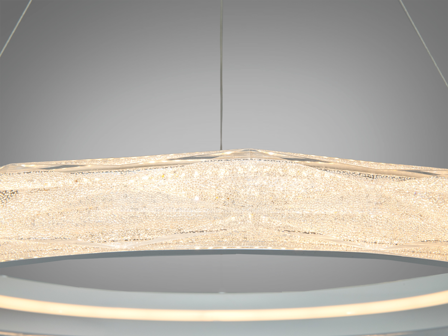 Підвісна LED люстра біла 95Вт пульт до 16м²