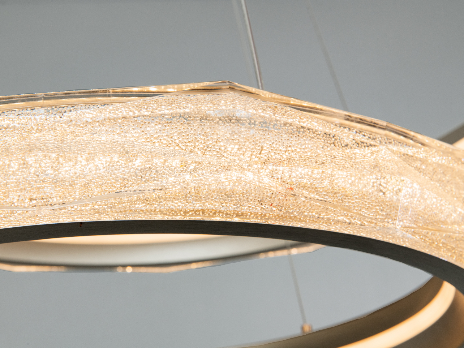 Підвісна люстра LED Diasha золото 200 Вт з пультом