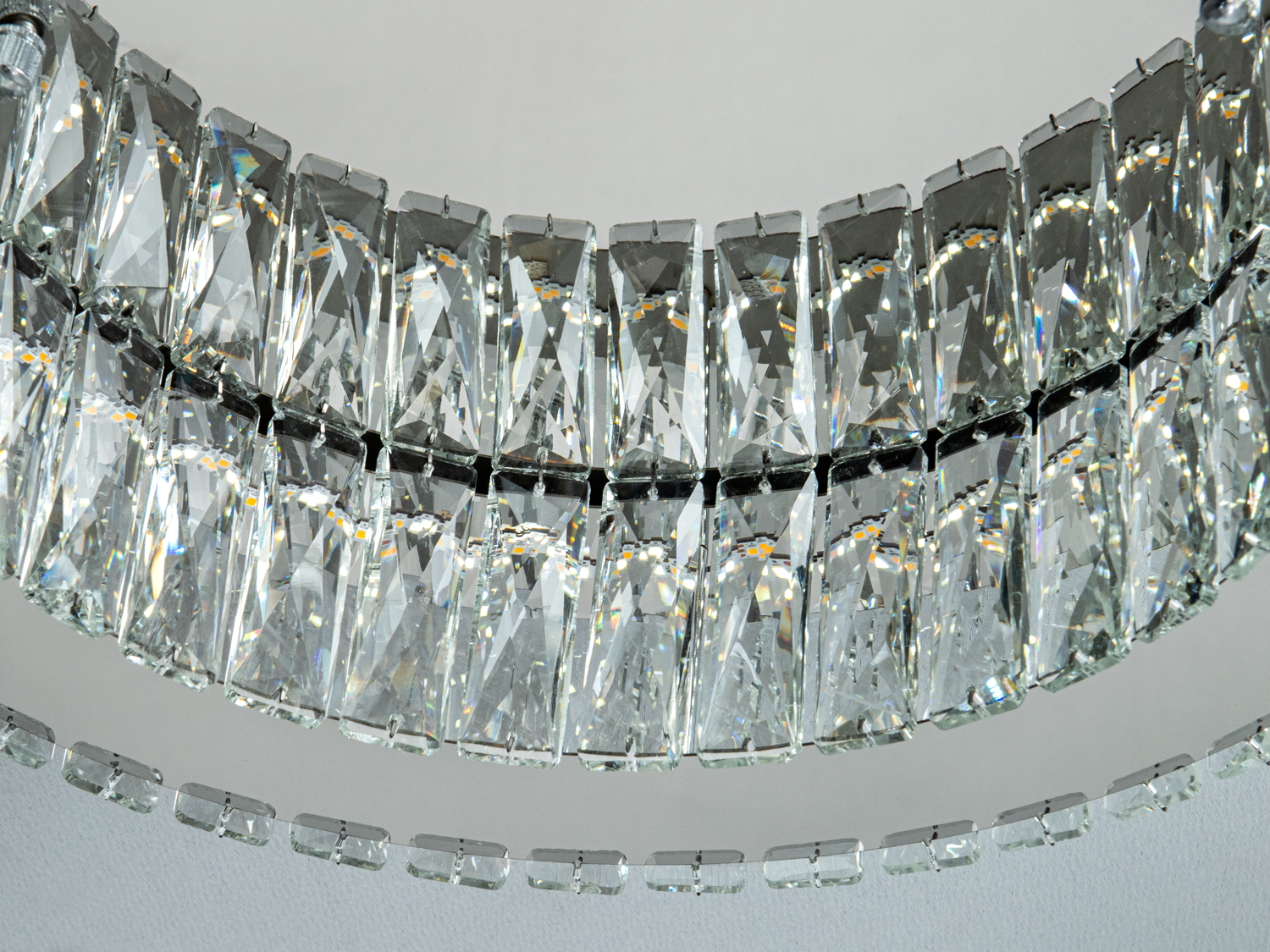 Стельова LED люстра з кришталом 45Вт хром пульт