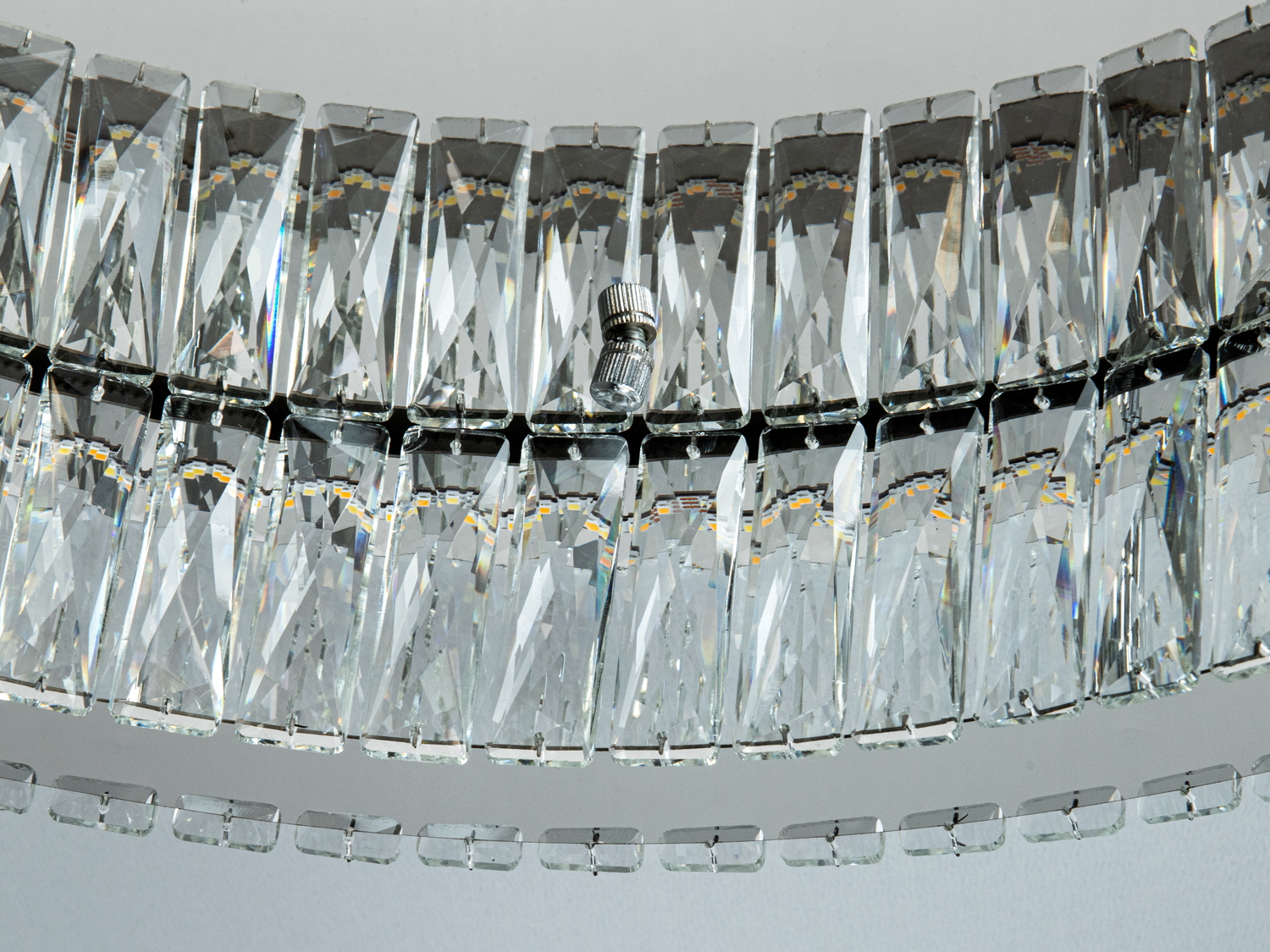 Стельова кришталева LED люстра Diasha 70Вт хром