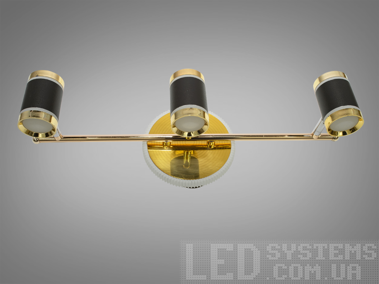 Настінний LED світильник золото чорний 18 Вт