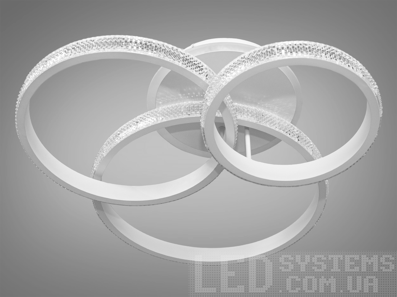 Стельова LED-люстра з диммером і підсвічуванням, 100W