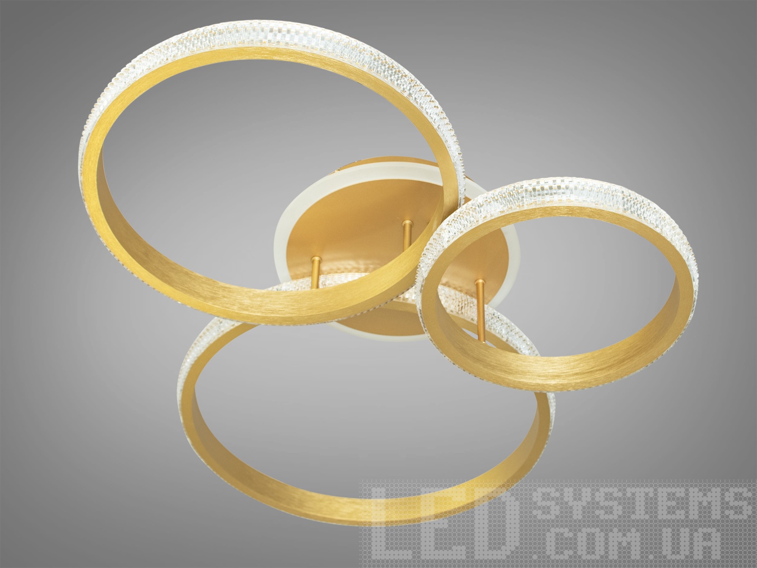 Стельова LED-люстра з диммером і підсвічуванням, 100W