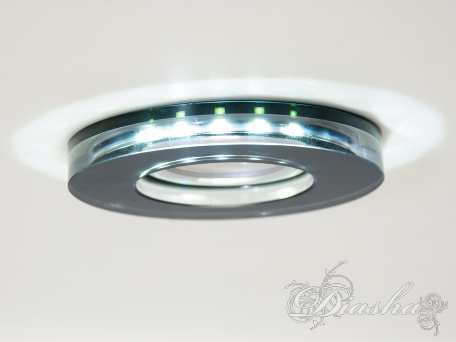 Точковий світильник SBT чорний з вбудованим LED підсвічуванням