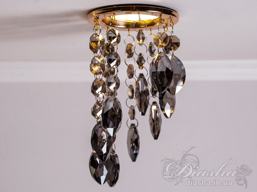 Точковий світильник із кришталевими підвісками