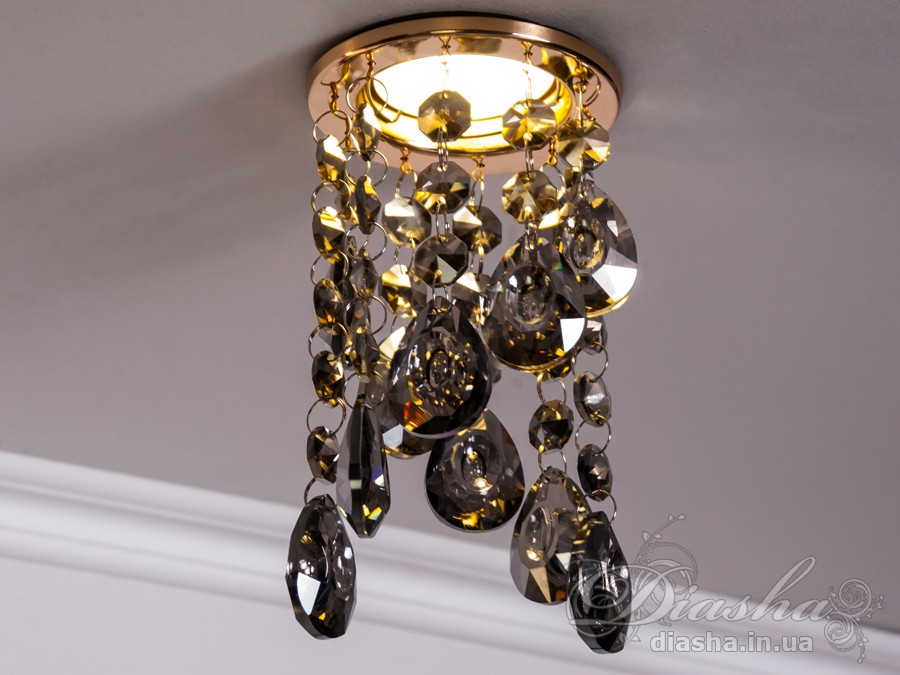 Точковий світильник із кришталевими підвісками