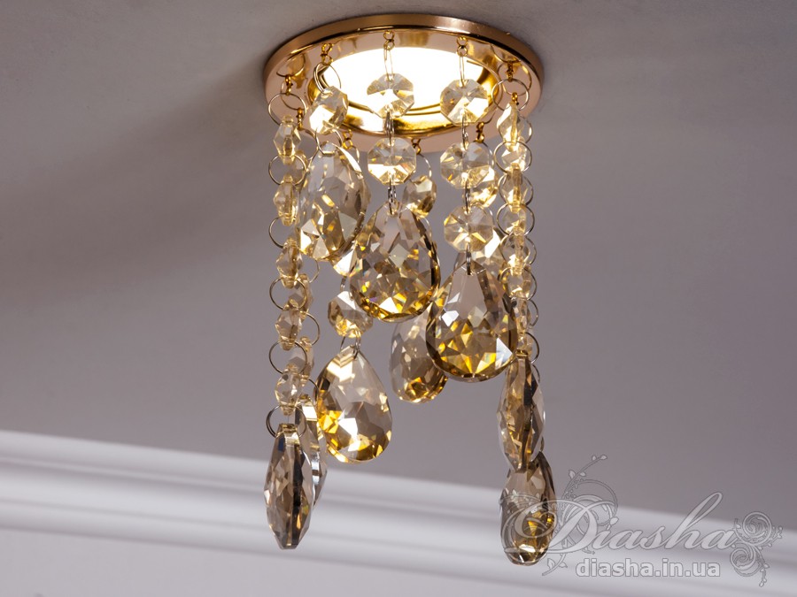 Точковий світильник із кришталевими підвісками