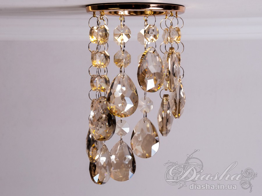 Точковий світильник із кришталевими підвісками