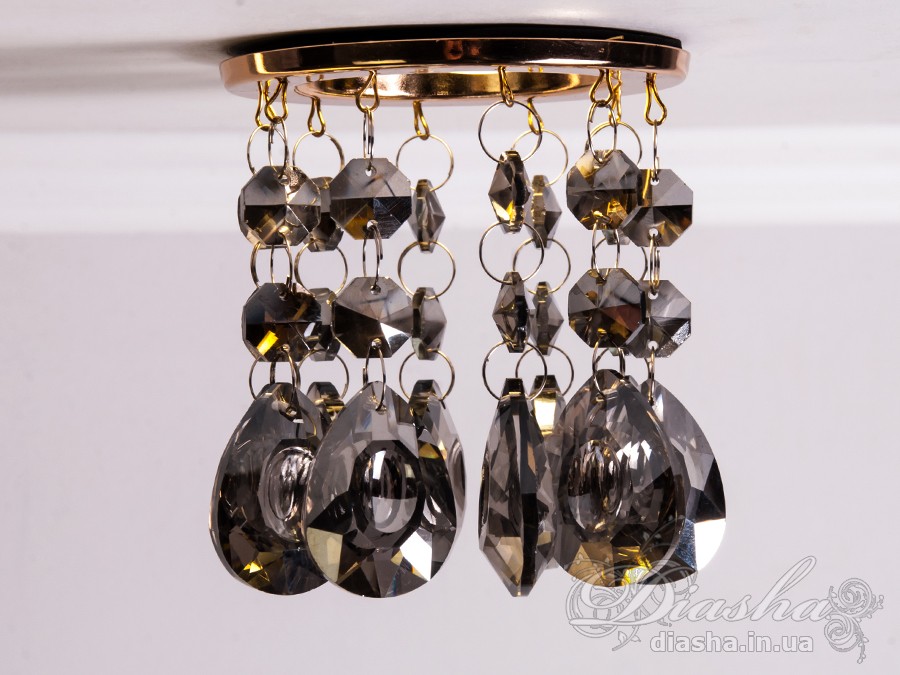 Точковий світильник із кришталевими підвісками