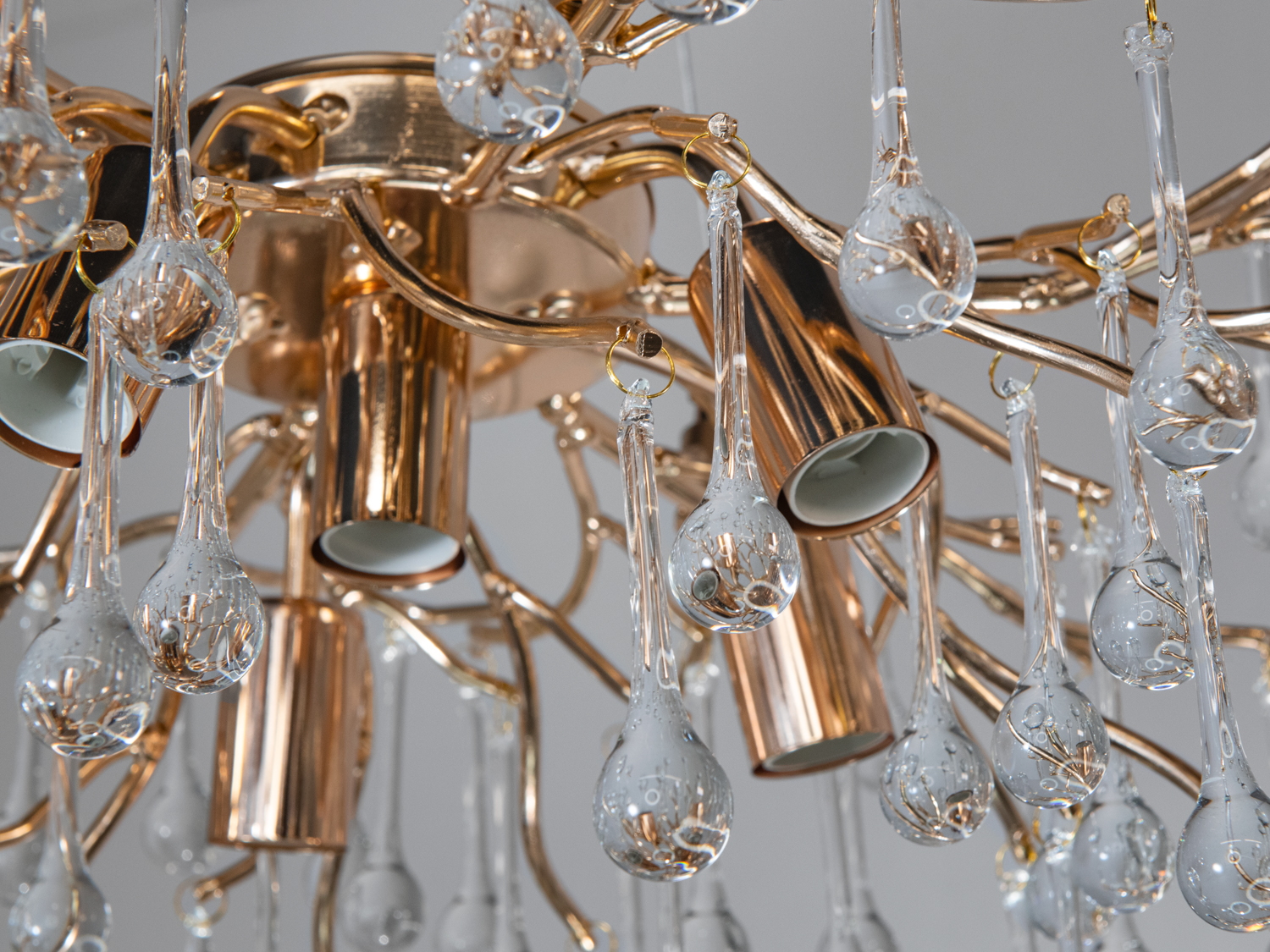 Люстра Diasha Серія Гліцинія хром кришталева 6 ламп