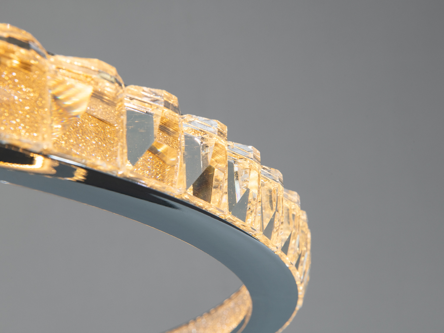 Люстра LED підвісна Diasha хром 3 кільця 185W