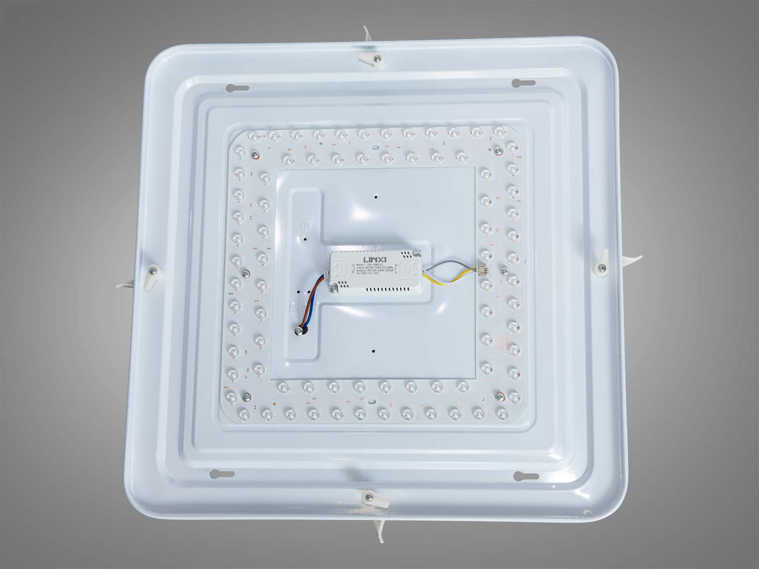 Стельова LED люстра Diasha Smart біла сіра 85Вт