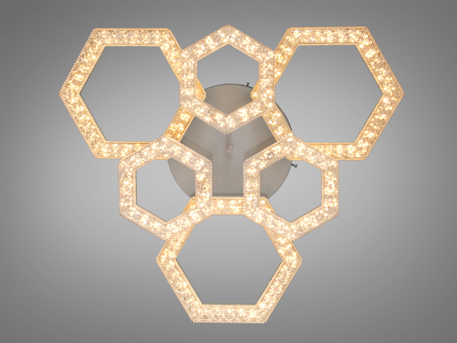 Світильник з шістьма гексагональними формами, випромінює тепле біле світло. Призначений для затишного освітлення.