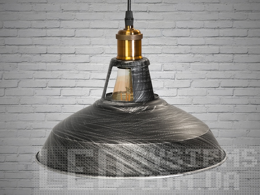 Світильник з відкритою лампою, металевий абажур, підходить для сучасних інтер′єрів.