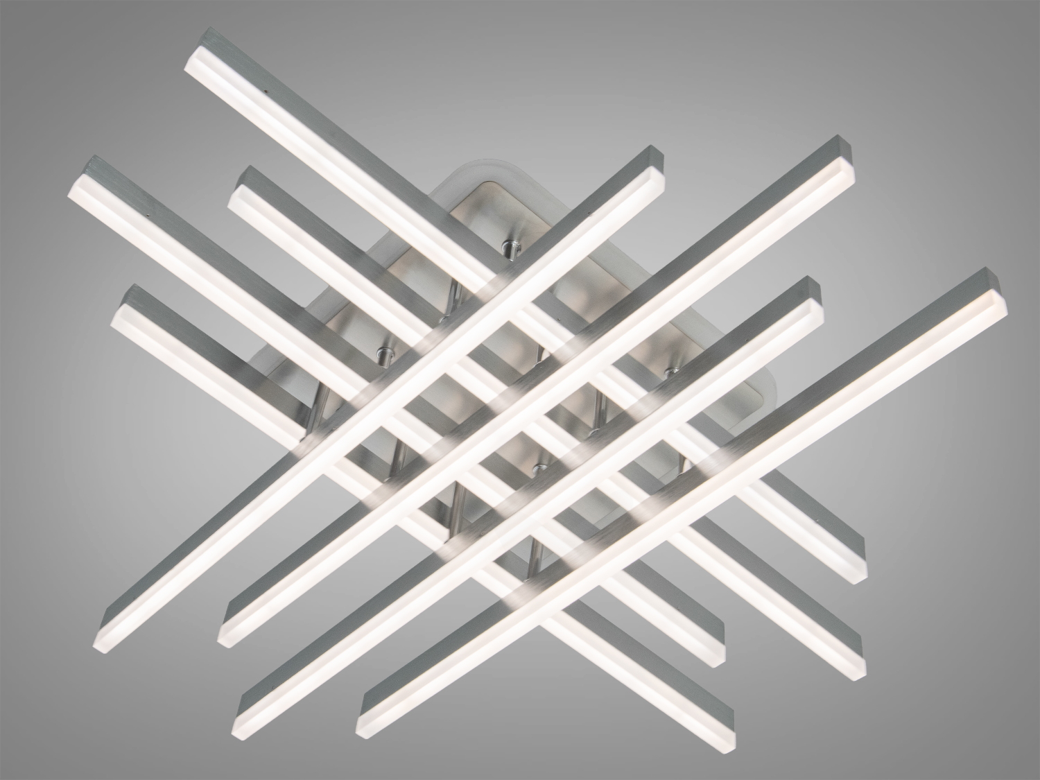 Світильник з нейтральним світлом, біла основа, мінімалістичний дизайн, підходить для офісу.