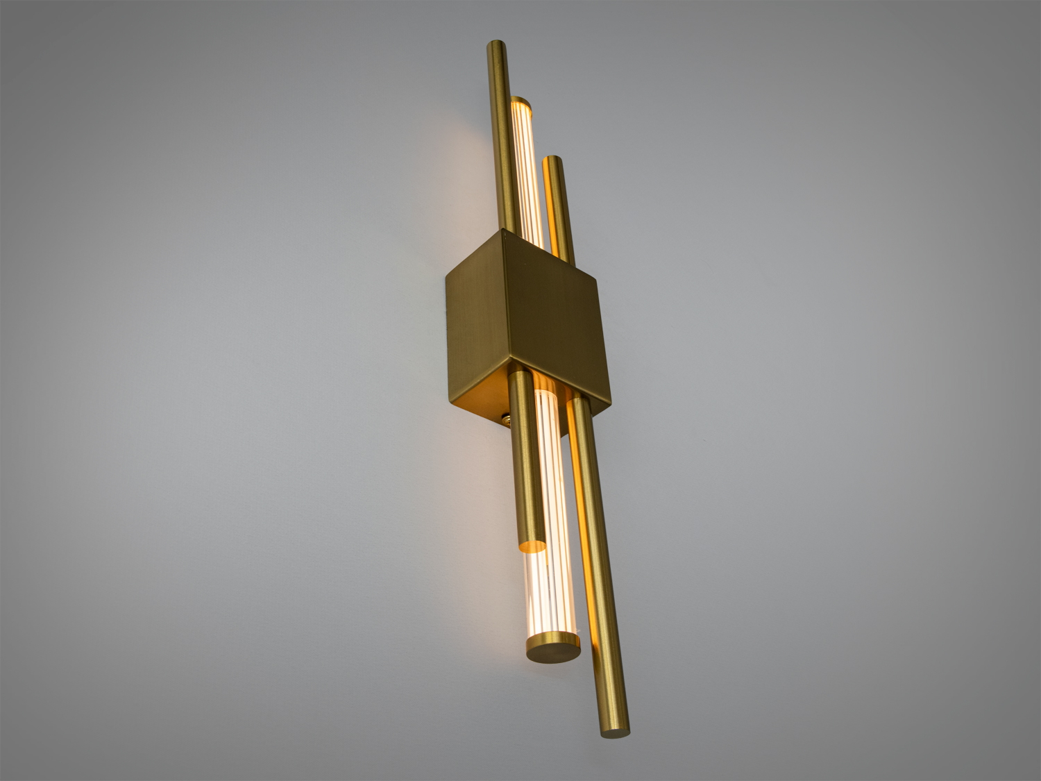 Настінний LED світильник бра 5 Вт у бронзі з двома трубками. Тепле акцентне світло, мінімалістичний дизайн, зручний для спальні, коридору й вітальні.