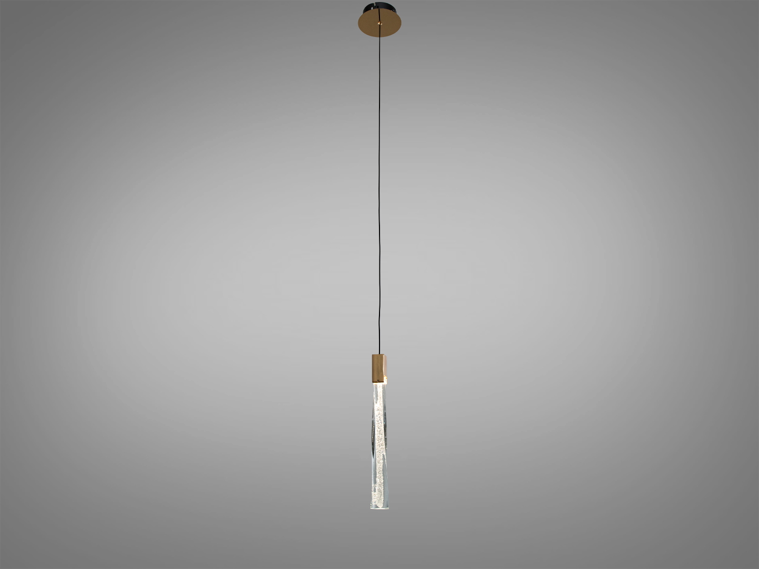 Одинарний LED підвіс Diasha: золото, кришталь, 6 Вт, 330 лм. Три режими 3200/4100/6500К, керування настінним вимикачем, регульована висота. Акцентне світло.