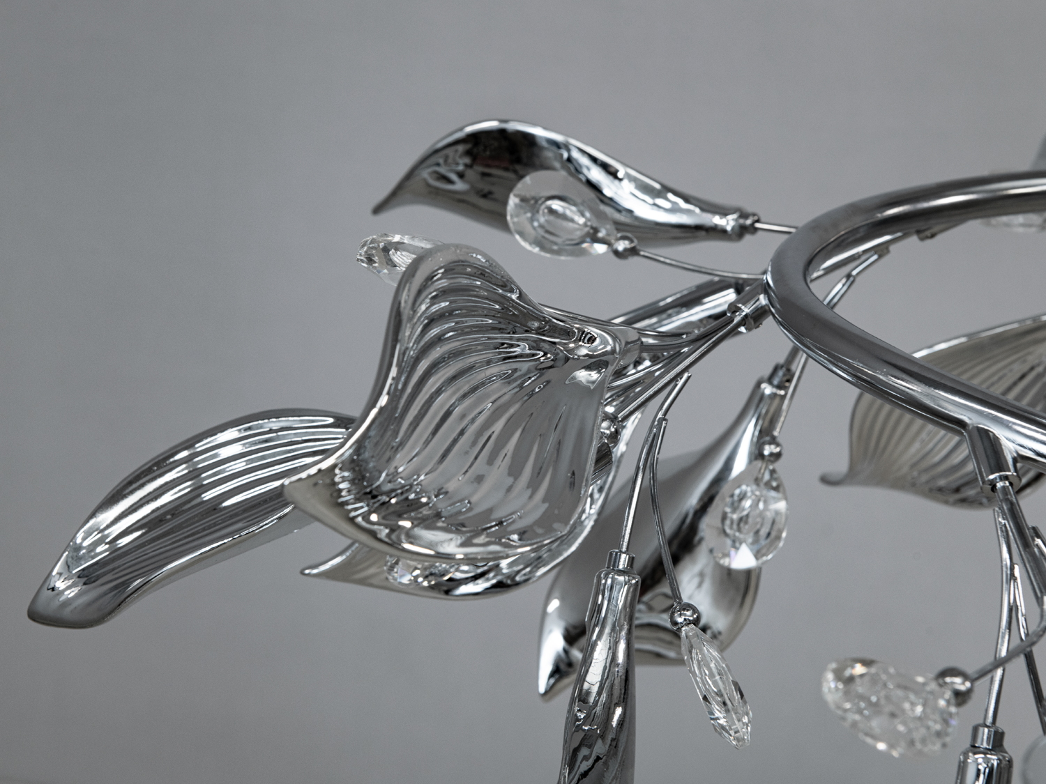 Підвісна люстра хром Ø80 6xE14 кераміка