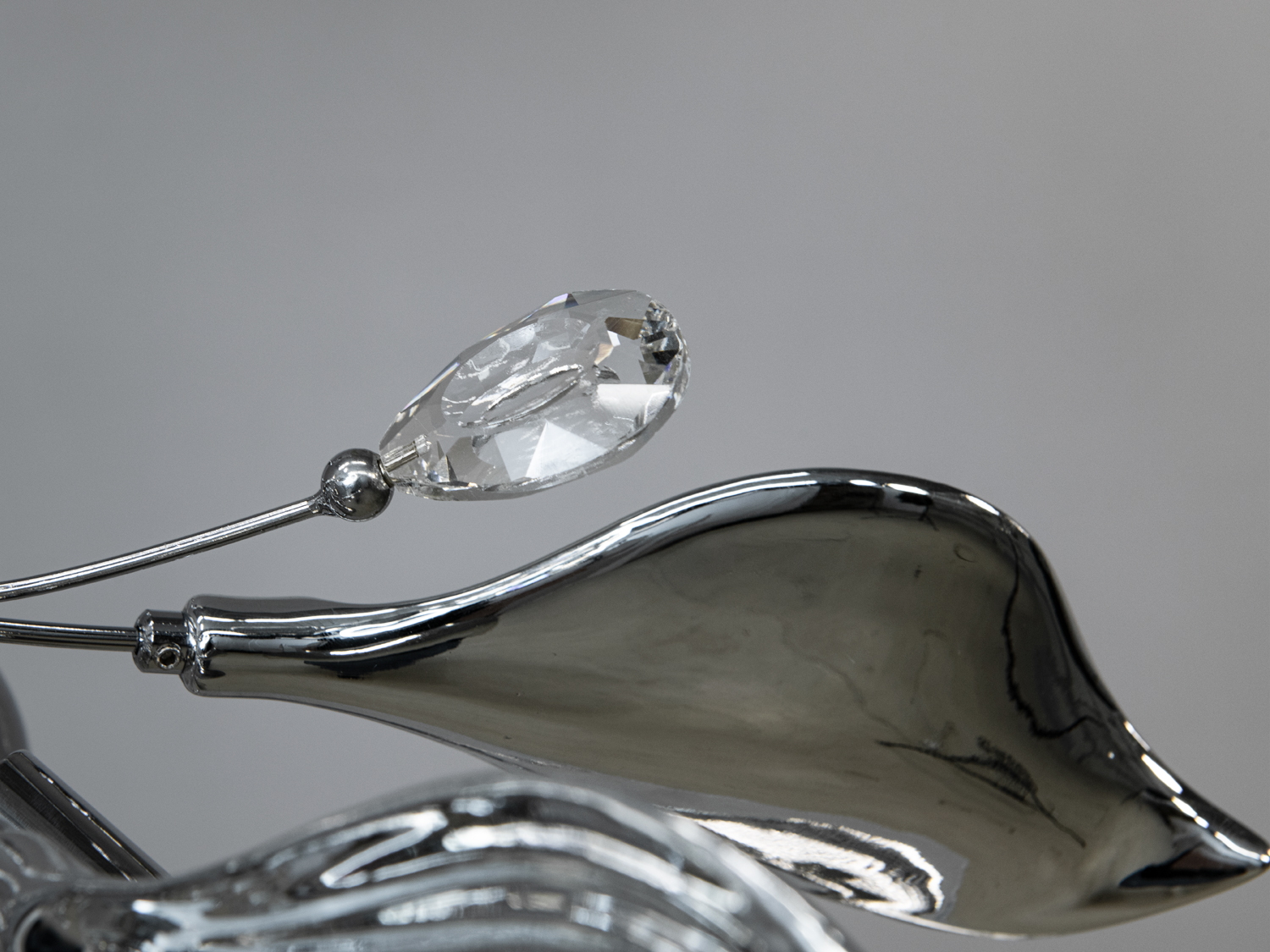 Підвісна люстра хром Ø80 6xE14 кераміка