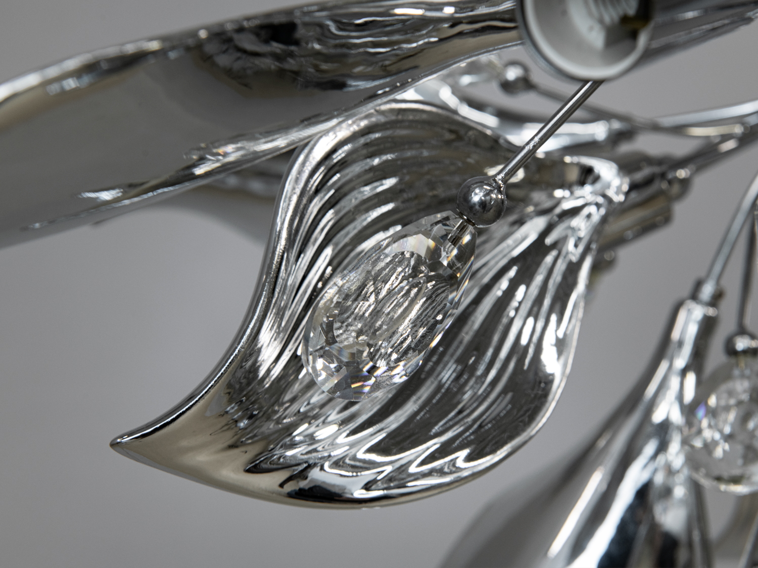 Підвісна люстра хром Ø80 6xE14 кераміка