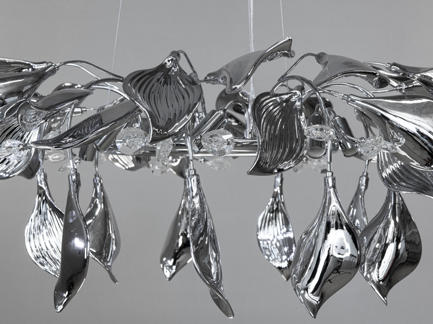 Люстра підвісна керамічна хром 8xE14 мінімалізм