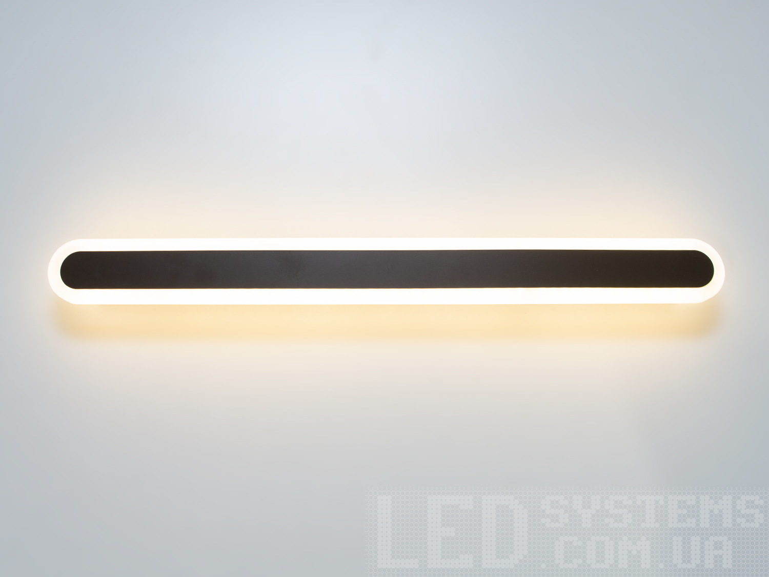 Мінімалістичний LED світильник-планка, колір чорний, 34W на 5кв.м