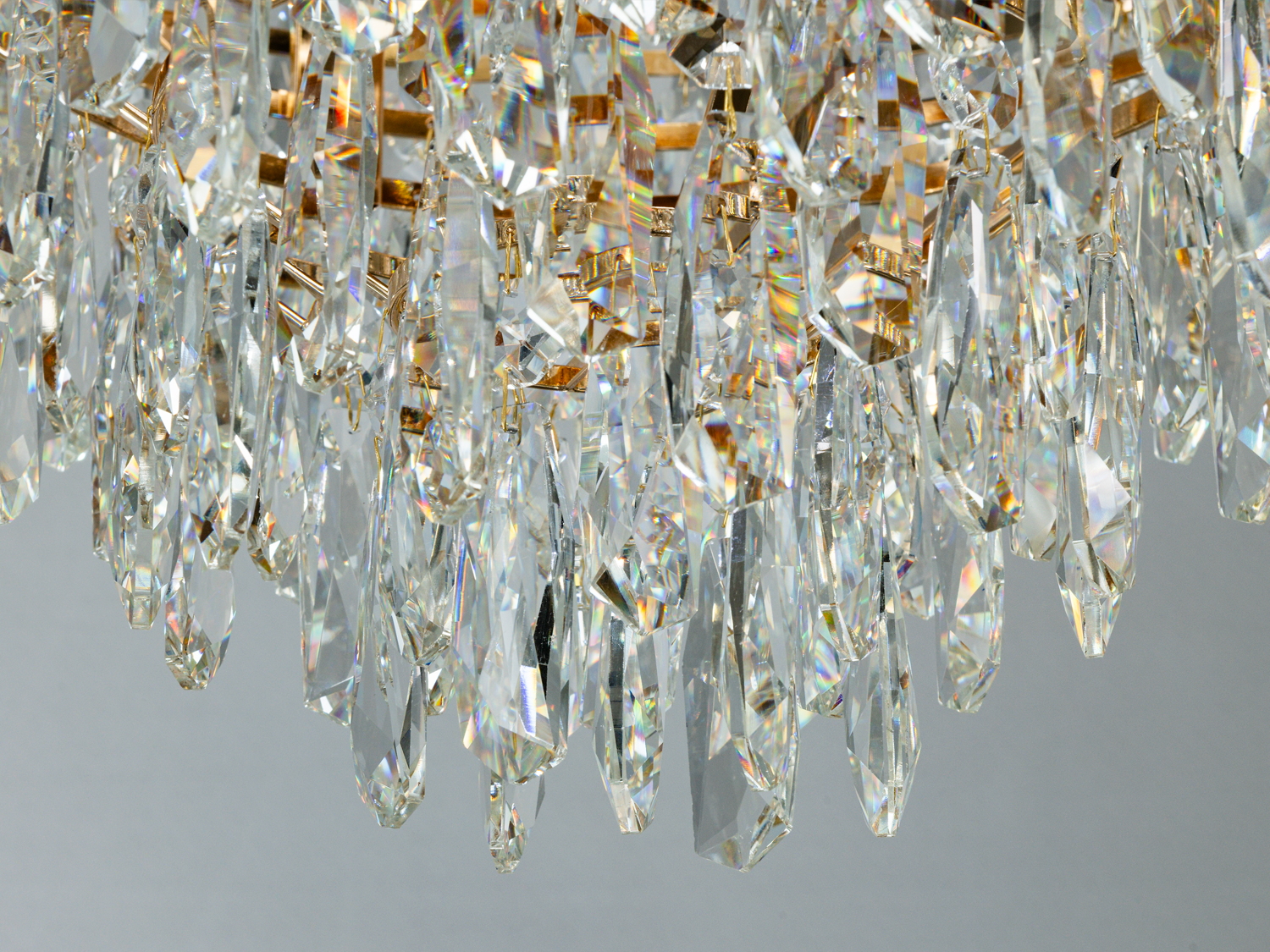 Люстра підвісна Diasha кришталева золото 50 см 10xE14