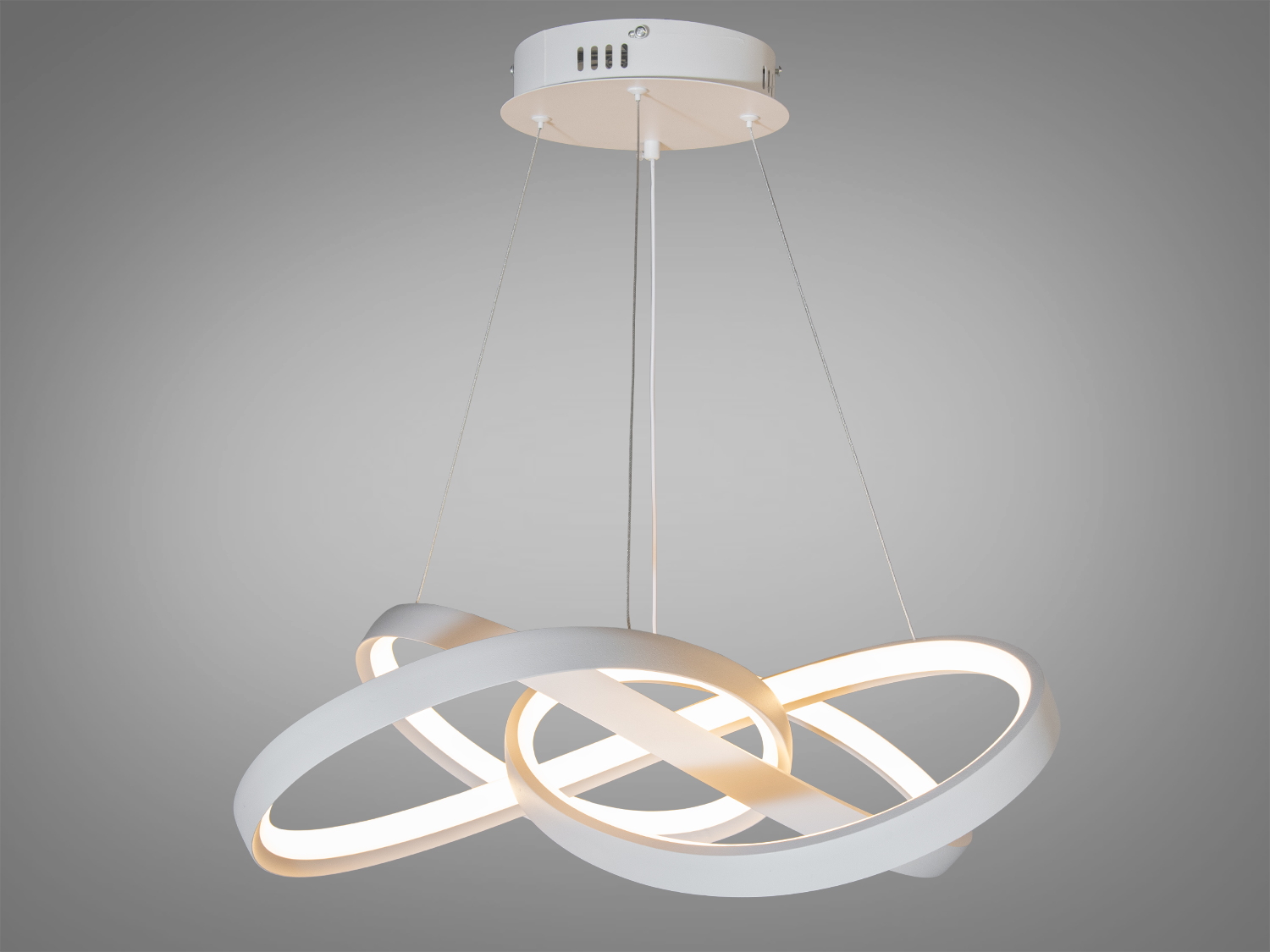 Підвісний світильник з кільцями, що світяться теплим світлом. Ідеальний вибір для затишних інтер’єрів.