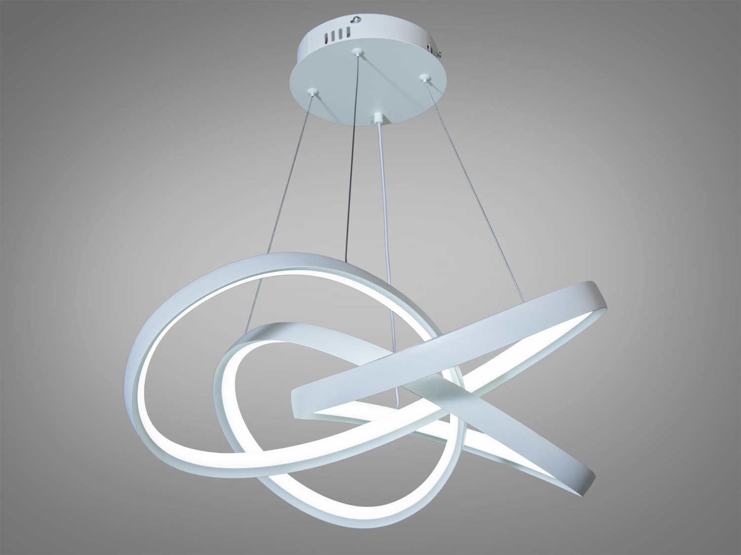 Стильна підвісна LED люстра Diasha, біла, 100W. Ідеальна для сучасних інтер′єрів, енергоефективна, з регульованою температурою світла.