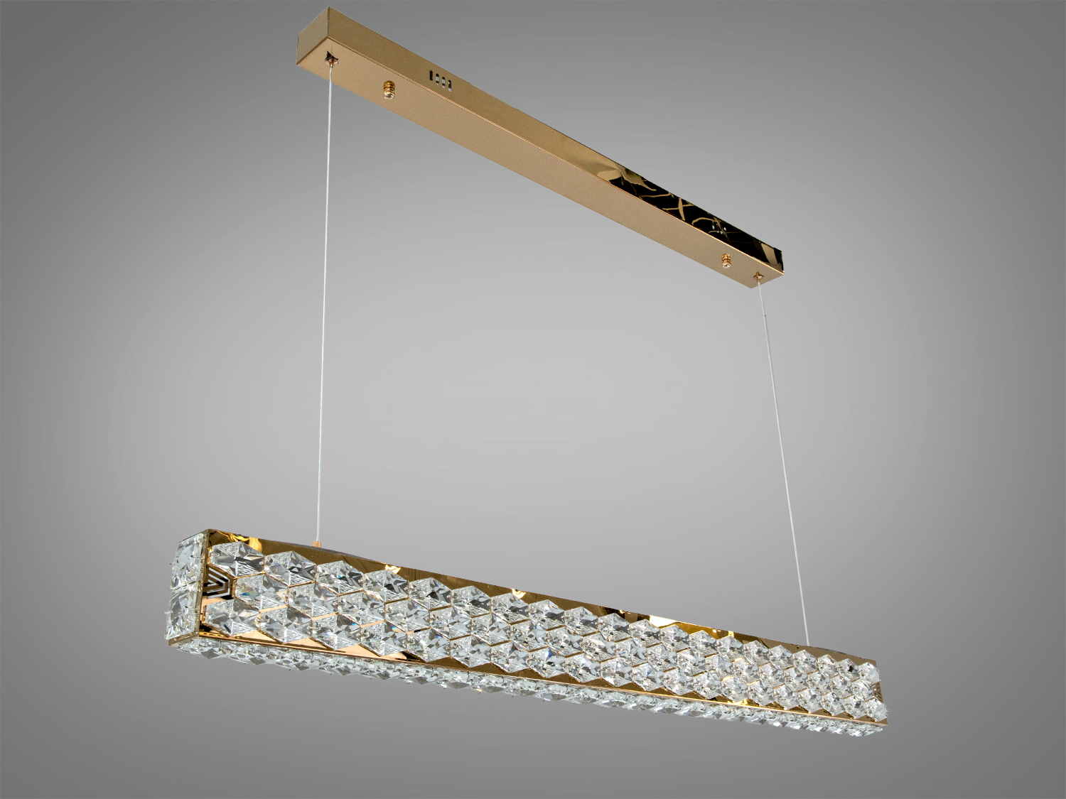 Люстра підвісна LED Diasha золото 43Вт пульт до 8м²