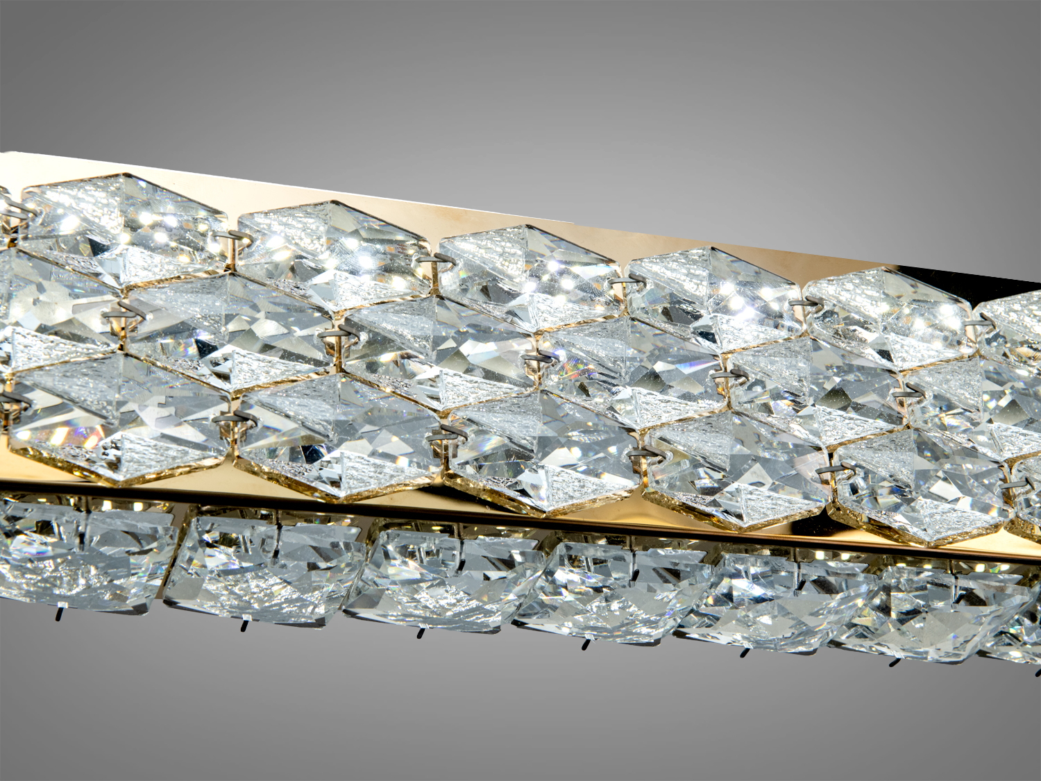 Люстра підвісна LED Diasha золото 43Вт пульт до 8м²